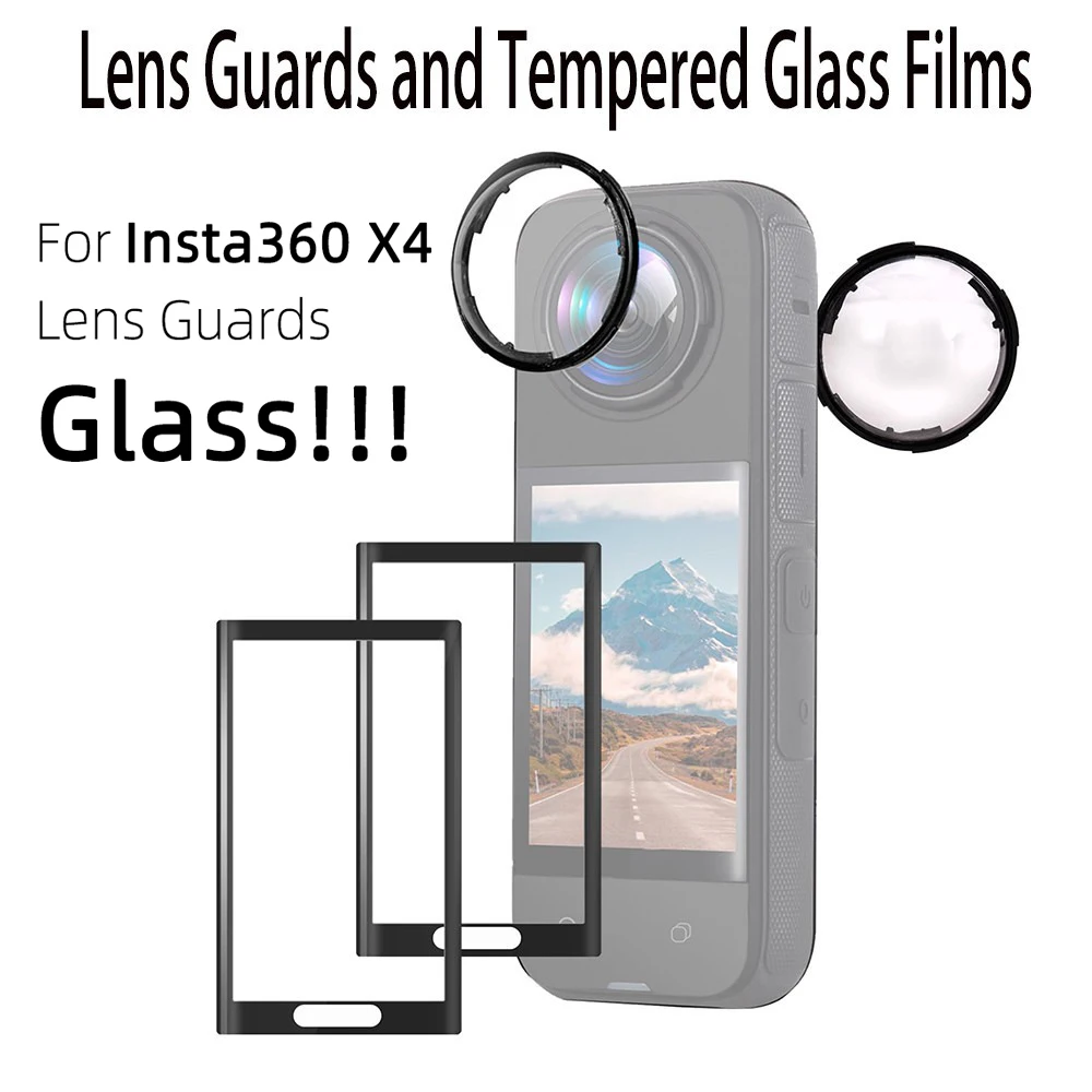 

Lens Guards for Insta360 X4 Rotating Lens Protector Guards Screen Glass Film for Insta 360 X4 Protect Guard Anti-Scratch Parts