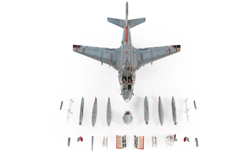 JC-US電子玩具航空機モデル、完成品、収集、1: 72、VAQ-132、スクォータ2005、EA-6B