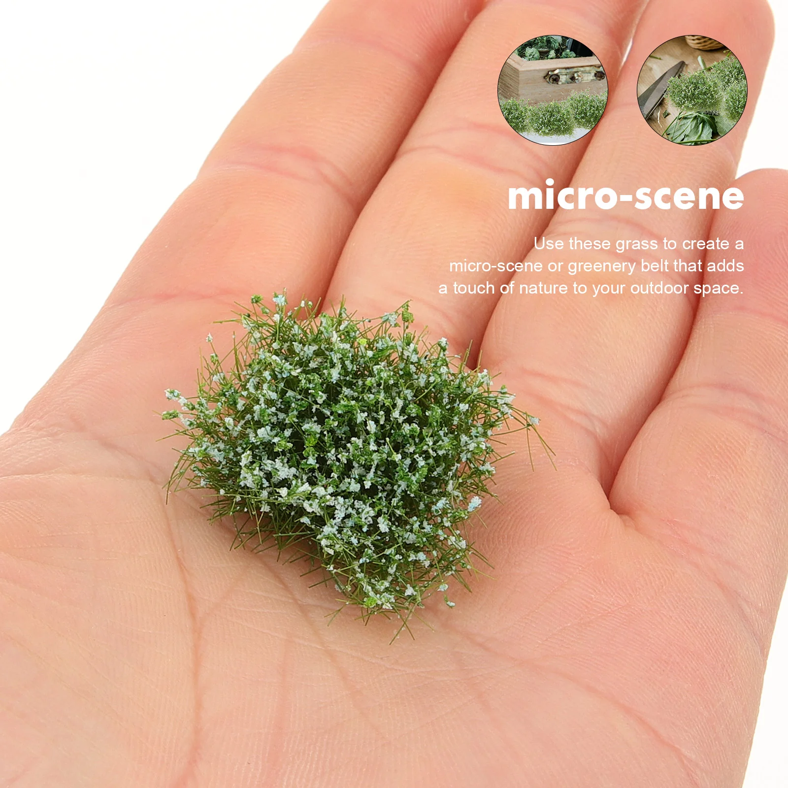 25 Pcs Decorate Sand Table Model Grass Micro Scene Fake Plastic Clusters Models