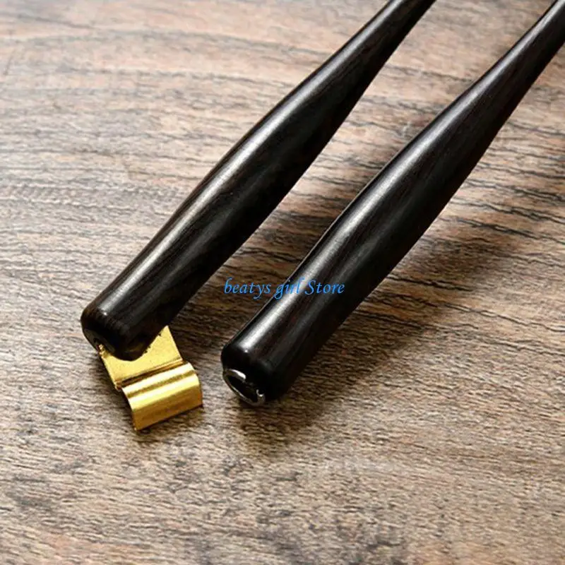 C7AB Retro English Oblique Dip Pen Nib Holder Handmade Antique Fountain Pens Whitout