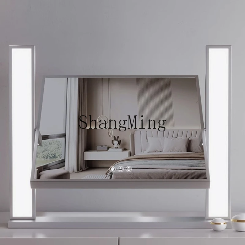 

DHY makeup mirror square bedroom smart makeup mirror desktop dresser mirror