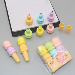 6 Colors /Set Cute iassembled Ice Cream Candy Color Highlighter