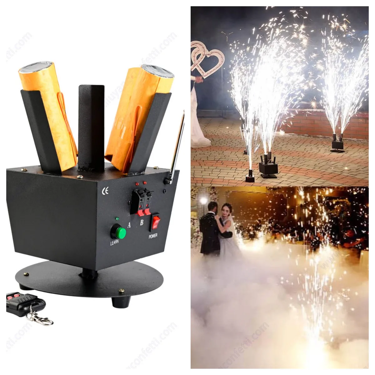 Remote Control Stage Rotate Fountain Ignite Machine for Cold Pyro Dj Disco Wedding Marriage Party Event Decor Grand Groom Entry