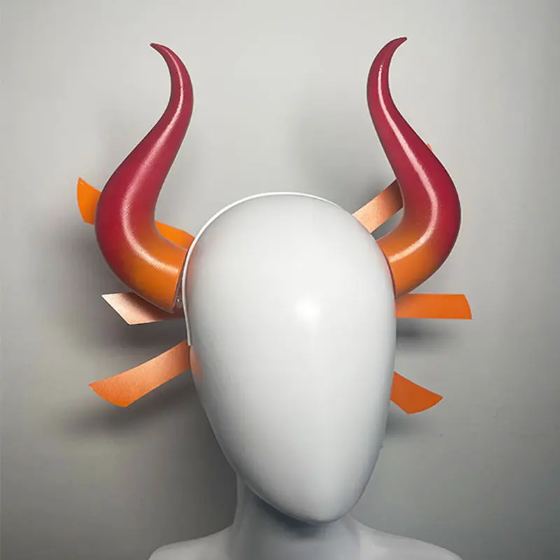 

Цельный костюм для косплея, рога Канзаши, головной убор, головной убор, заколка для волос, Хэллоуин, карнавал, нарядная вечеринка, реквизит для косплея, день рождения, Рождество, унисекс