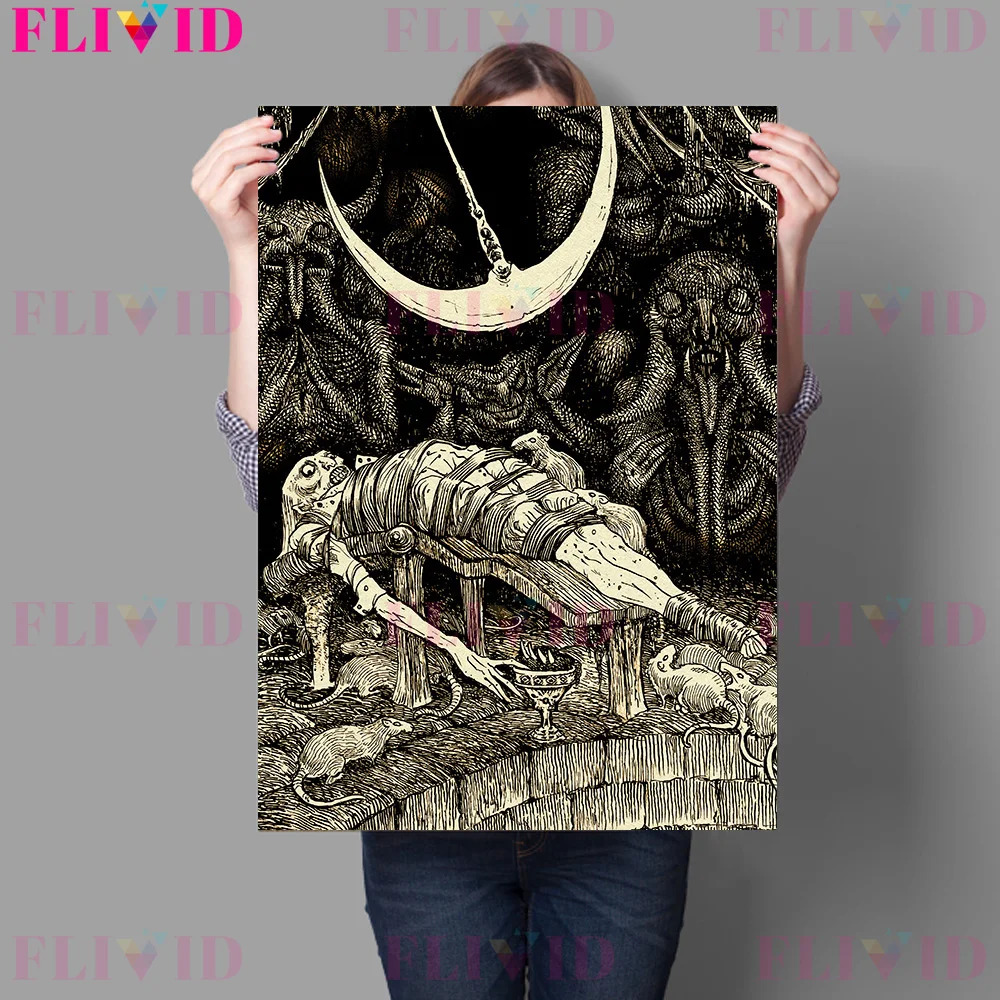 Devil Vampire In Tuxedo Vintage Wall Art Canvas Painting Vagrant Vampire Life Art Poster Print For Living Room Decor Unframed