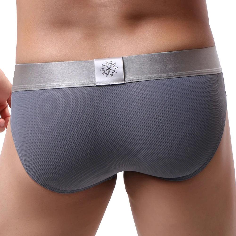 

Men's Underwear Solid Color Low Waist Sexy Briefs For Man Breathable Panties