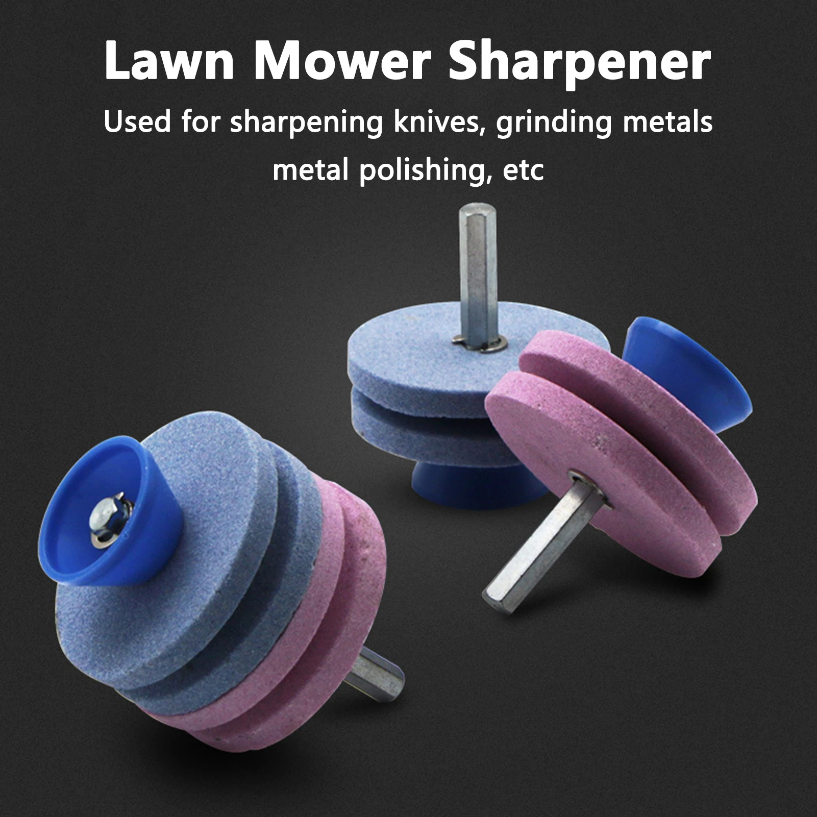 Lawn Mower Blade Sharpener Multi-Sharp Rotary Lawnmower Blade Sharpener for Any Power Drill Hand Drill