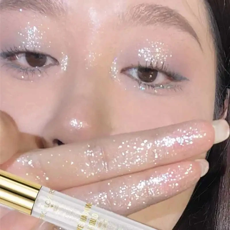 Diamant schimmern und glänzende wasserdichte flüssige Glitter Eyeliner Lidschatten Make-up Metallic Eyeliner Stift Auge Schönheit Party Make-up