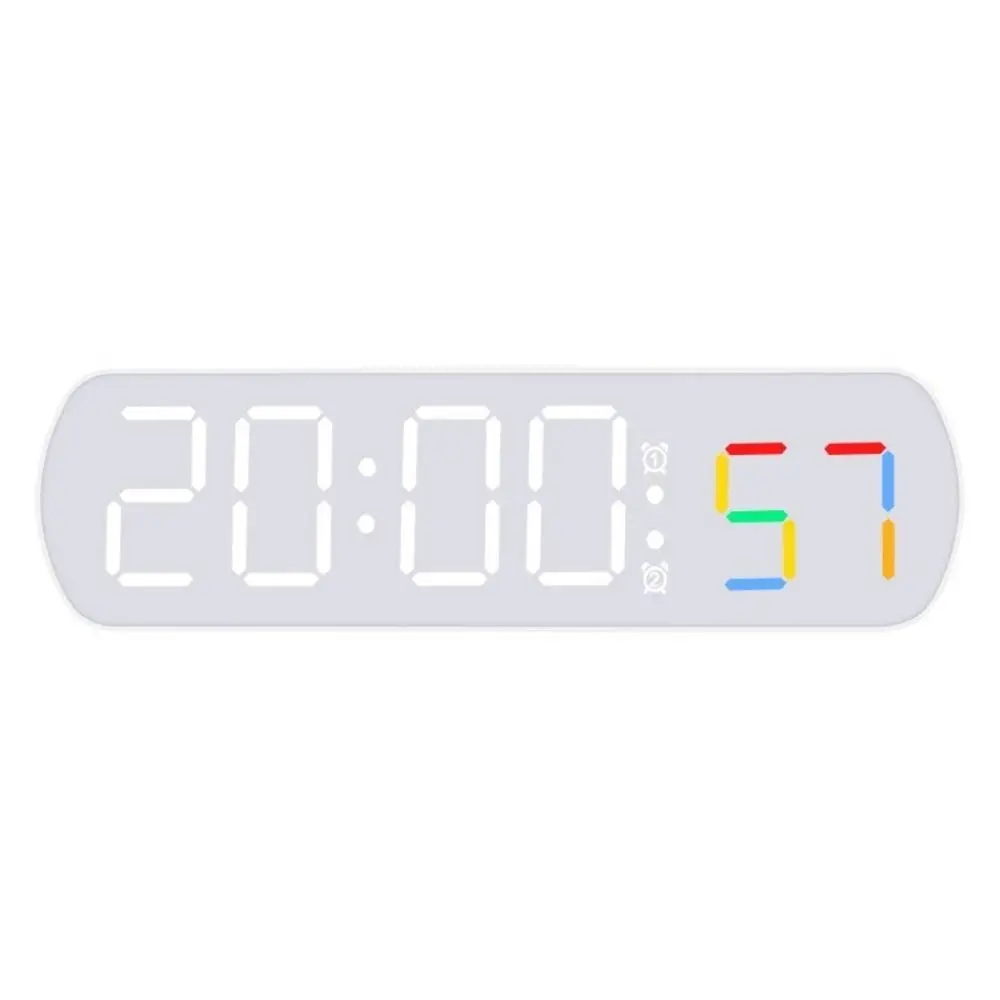 Large Display Digital Alarm Clock Temperature Sensor 12/24 Hour Format Digital Desktop Clock Multi-functional