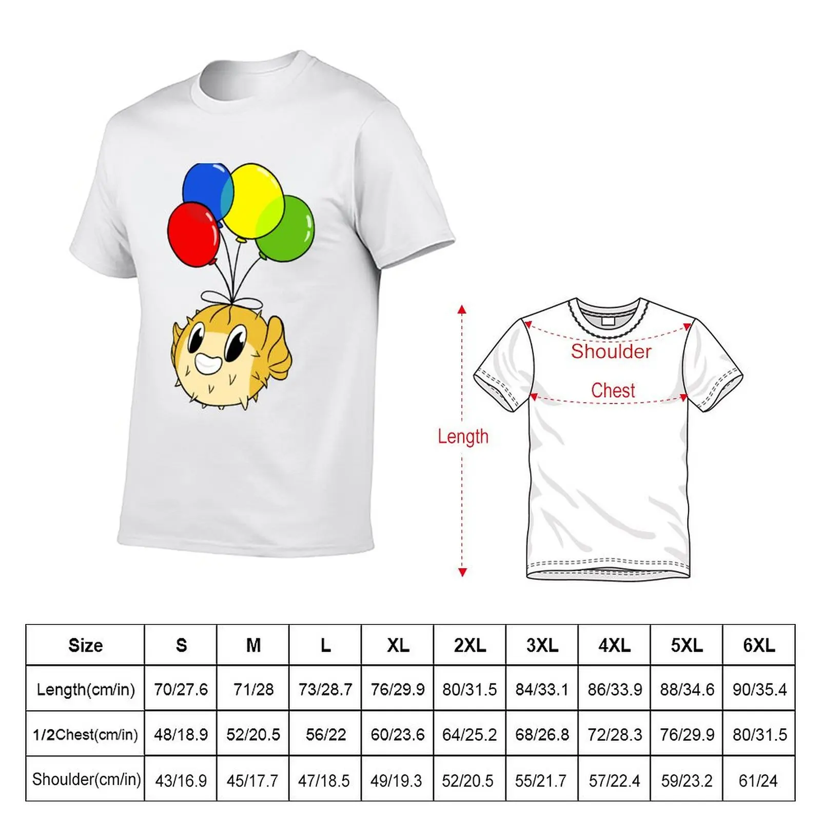 Bloaty the Pufferfish T-shirt summer tops tops mens plain t shirts