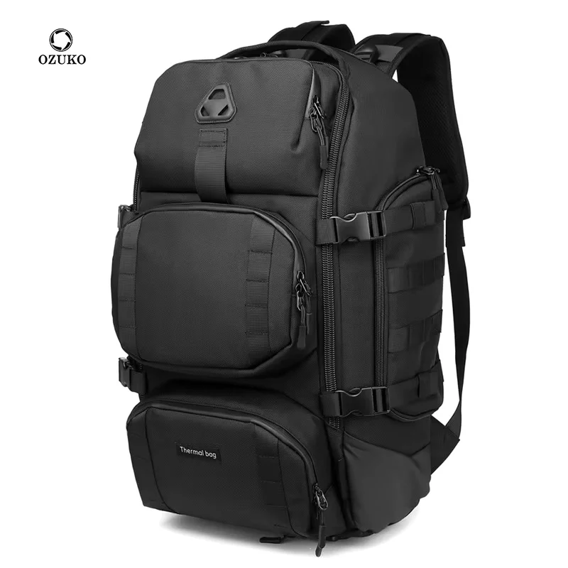 OZUKO Men's Large Capacity Travel Backpack Outdoor Waterproof Tactical Camouflage Mountaineering Backpacks For 15.6