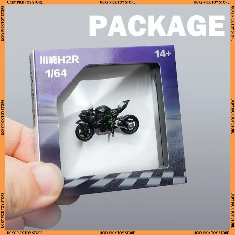

1:64 Scale Kawasaki H2r Motorcycle Alloy Model Police Moto Custom Toy for Children Simulation Vehicle Collectible Ornament