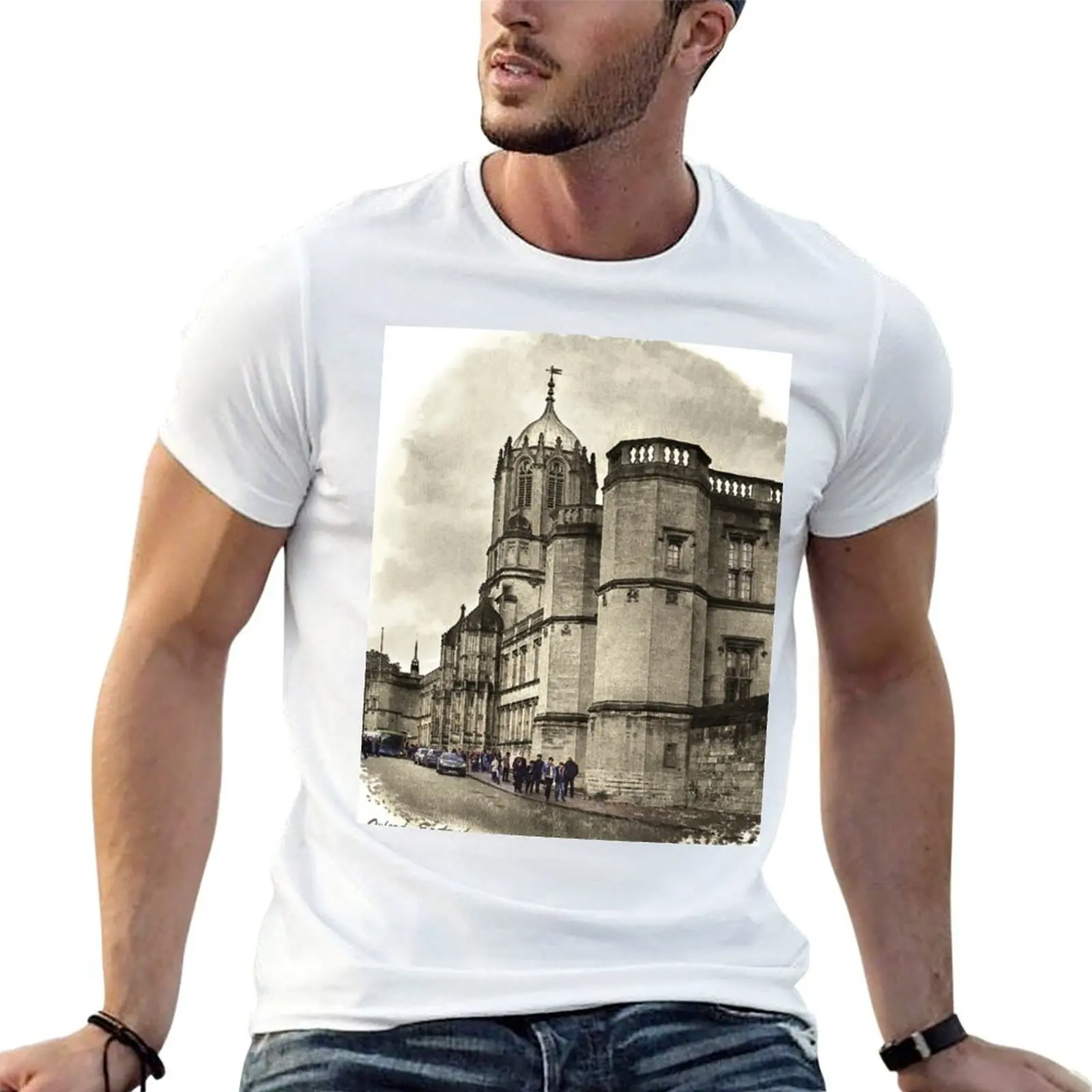 

Street in Oxford, England T-Shirt man t shirt heavy cotton man t shirts for men T-Shirt