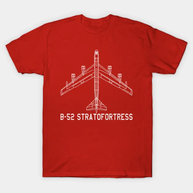 US Air Force Stratofortress B-52 Bomber Aircraft Blueprint T-Shirt. Summer Cotton Short Sleeve O-Neck Men's T Shirt New S-3XL