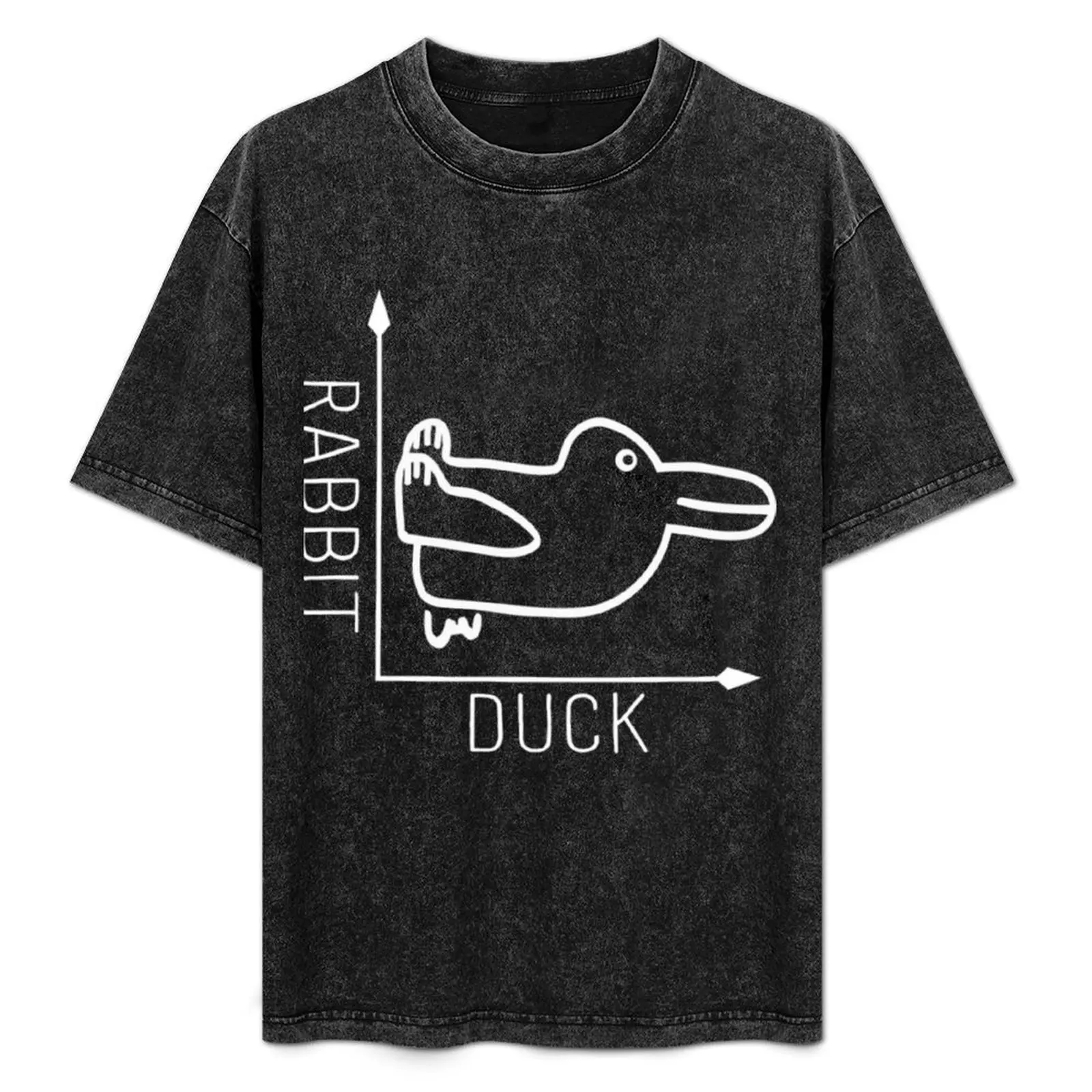 

Wittgenstein Rabbit Duck Illusion T-Shirt Basic Casual Short Sleeve Cotton Shirt