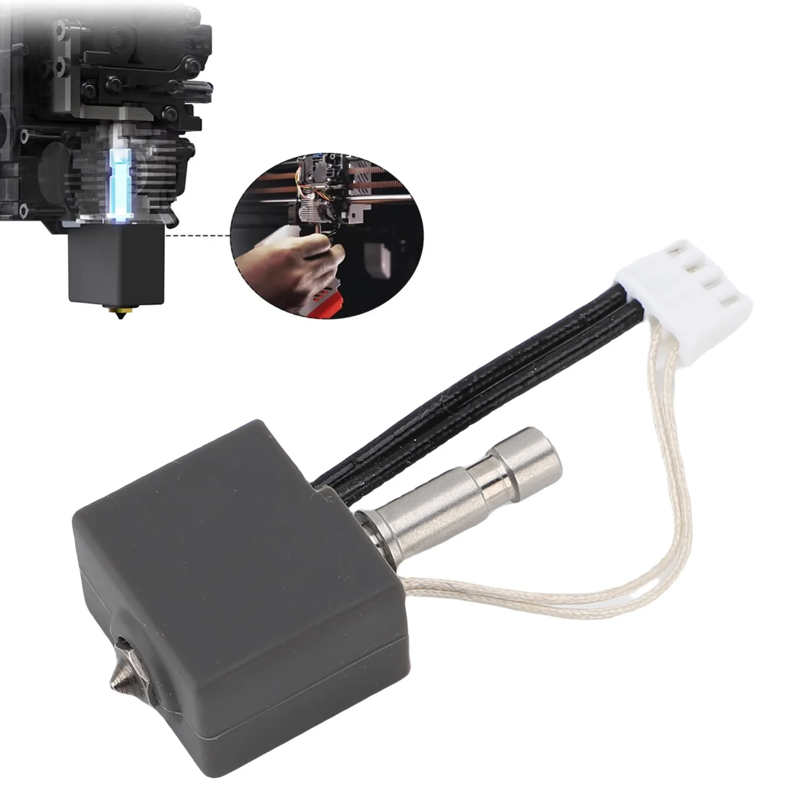 

Extruder Hot End All Metal Hotend Kit 2 Silicone Sleeves 0.2mm 0.4mm 0.6mm 0.8mm for PLA PETG TPU ABS ASA for Kobra S1 Combo