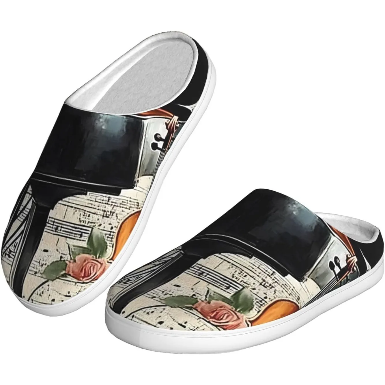 

Butterfly And Cello Women’s Cozy Slippers Soft Cotton Indoor & Outdoor House Slippers With Anti-Slip Sole