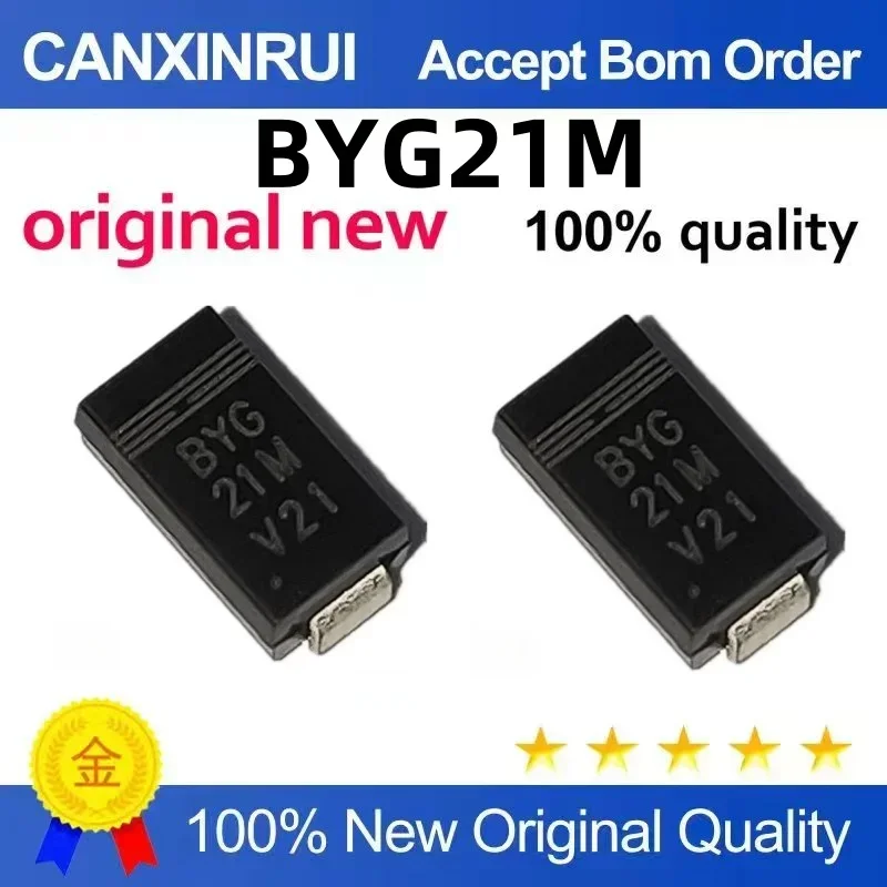 

(5-100 pieces) Brand new stock BYG21M BYG21M-E3/TR SMA 1.5A 1000V diode