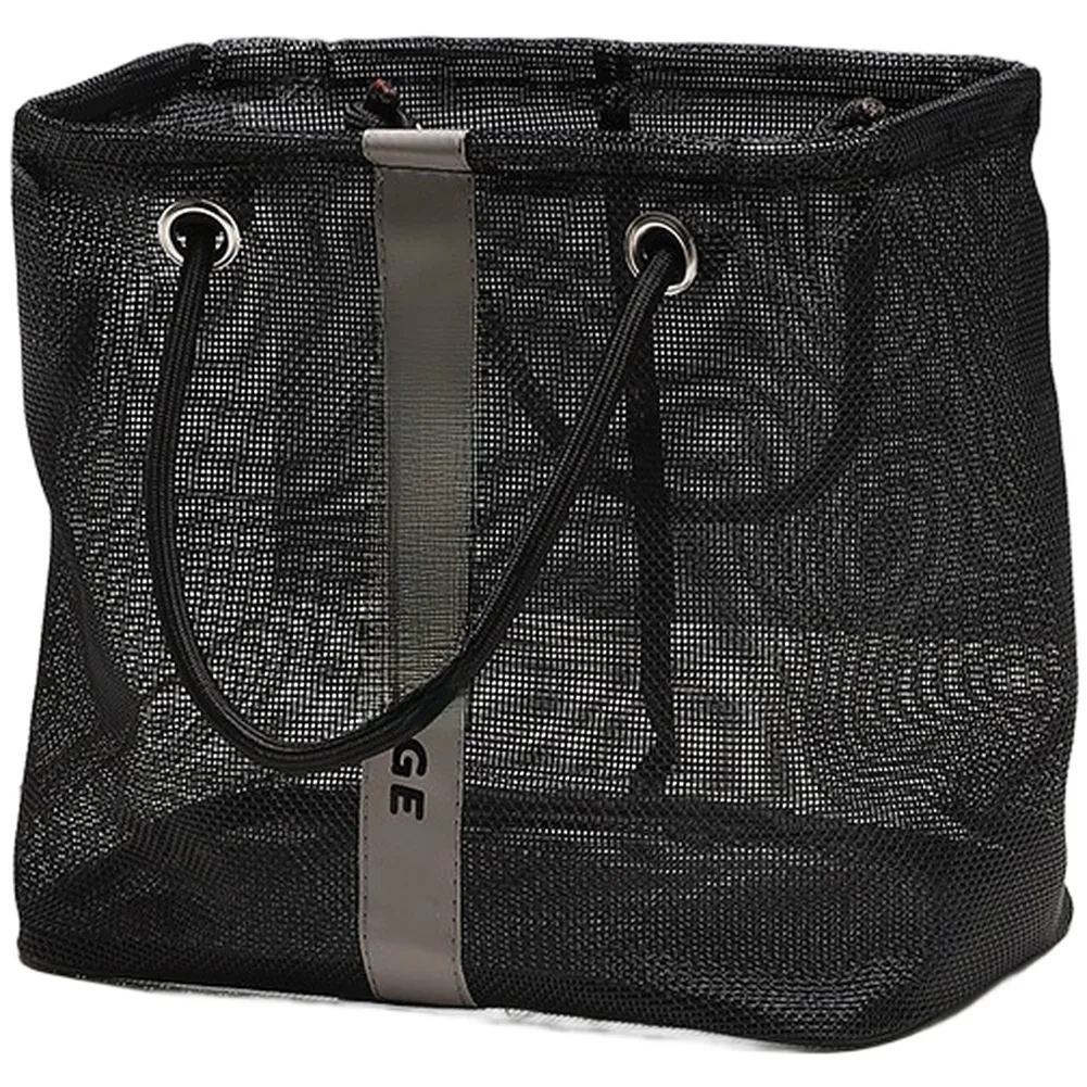 Large Capacity Bath Container Toiletries Organizer Black Mesh Bath Storage Mesh Ventilation Breathable PVC Mesh