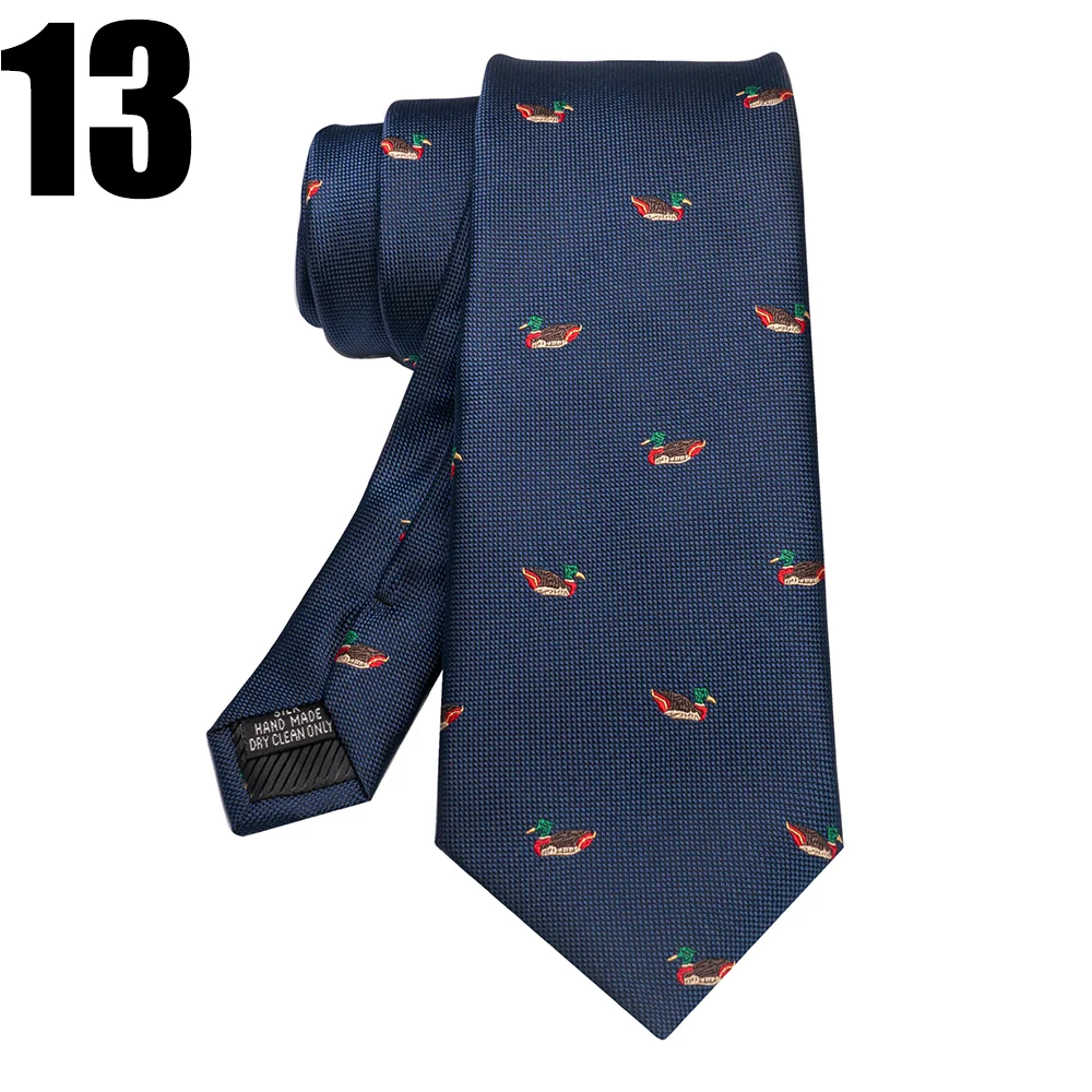 EASTEPIC 8 cm rot-blaue Jacquard-Krawatten für Herren, Herren-Krawatte, hochwertiges Accessoire, Geschäftsgeschenk, Fuchs, Drache, Flamingo, Schnecke, Ente, Tier – Detail 28