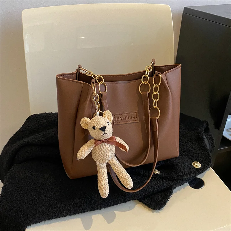 Trendy Large Capacity Student Tote Bag Women's Fashionable Single Shoulder Bag for Class Commuting Universal Style  New M...