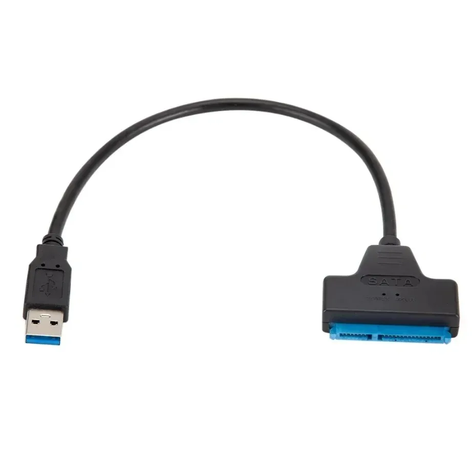 Adaptador USB 3,0 a SATA, Cable Sata a USB 3,0 de hasta 6 Gbps, compatible con disco duro externo HDD SSD de 2,5 pulgadas, Cable Sata III de 22 pines