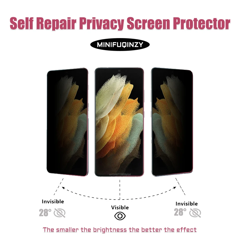 Self Repair Unlock Film For Samsung Galaxy S25 Ultra S24 S23 S22 S20 Plus FE Not Glass S21 5G Note 20 Privacy Screen Protector