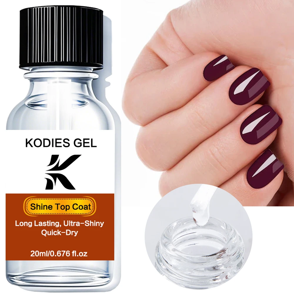 KODIES GEL Super Shine Top Coat Nail Strengthener Natural Dry Nail Growth Products Repair Damaged Thin Nails All for Manicure