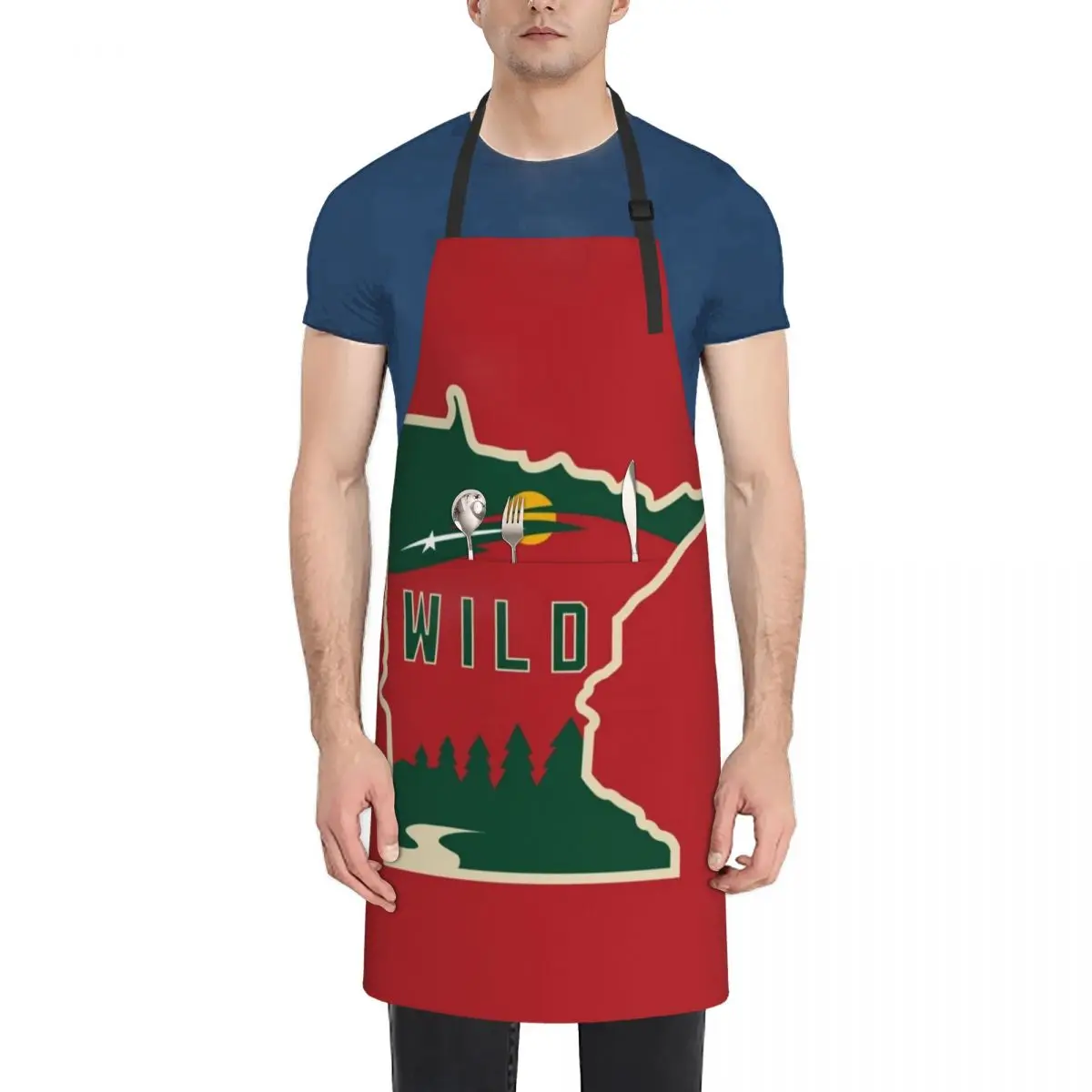 

MN Wild Outline Apron Chef jacket men japanese style Apron