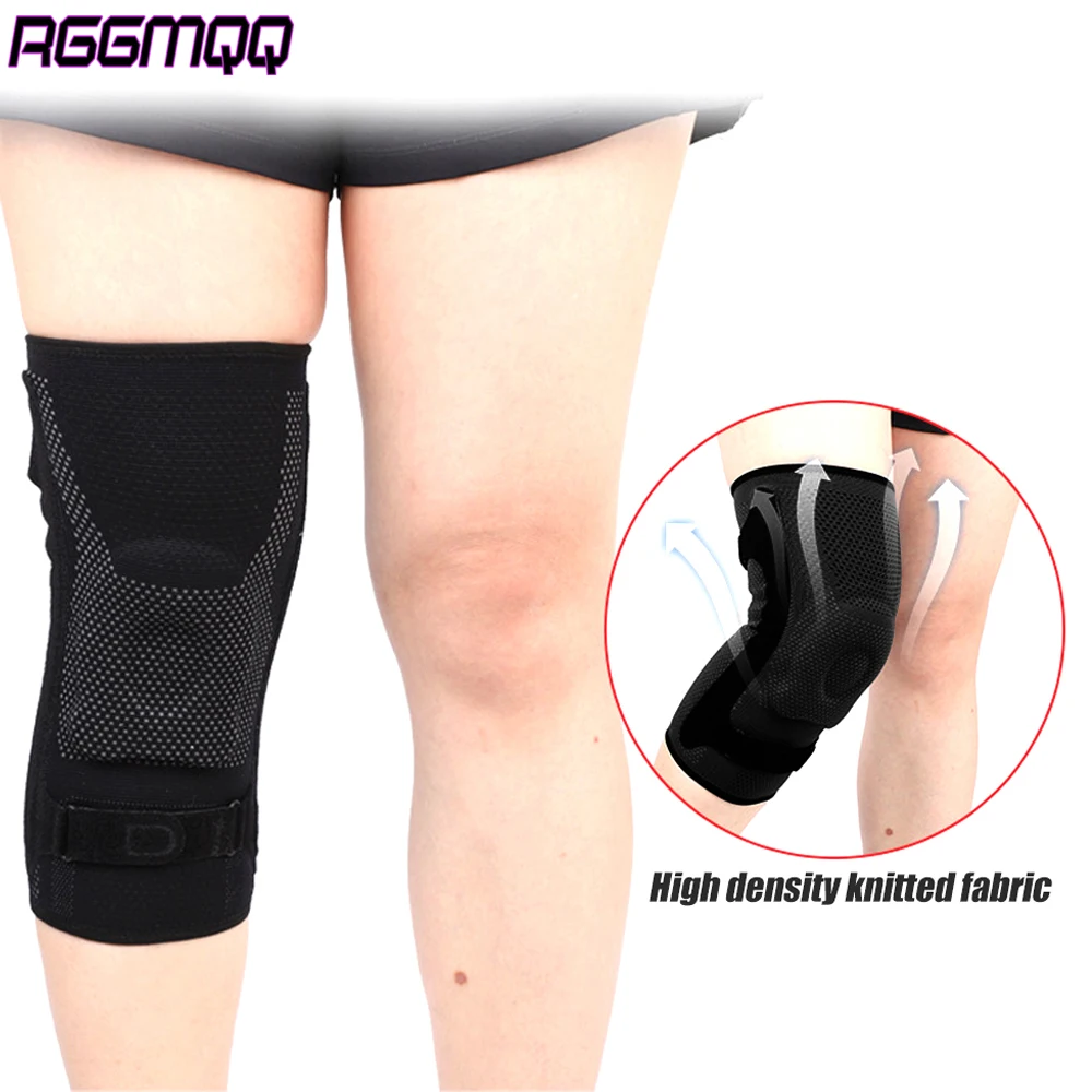 1Pcs Knee Support Brace Compression Sleeve with Metal Side Stabilizes and Patella Tendon Strap for Meniscus Tear,Arthritis,Sport