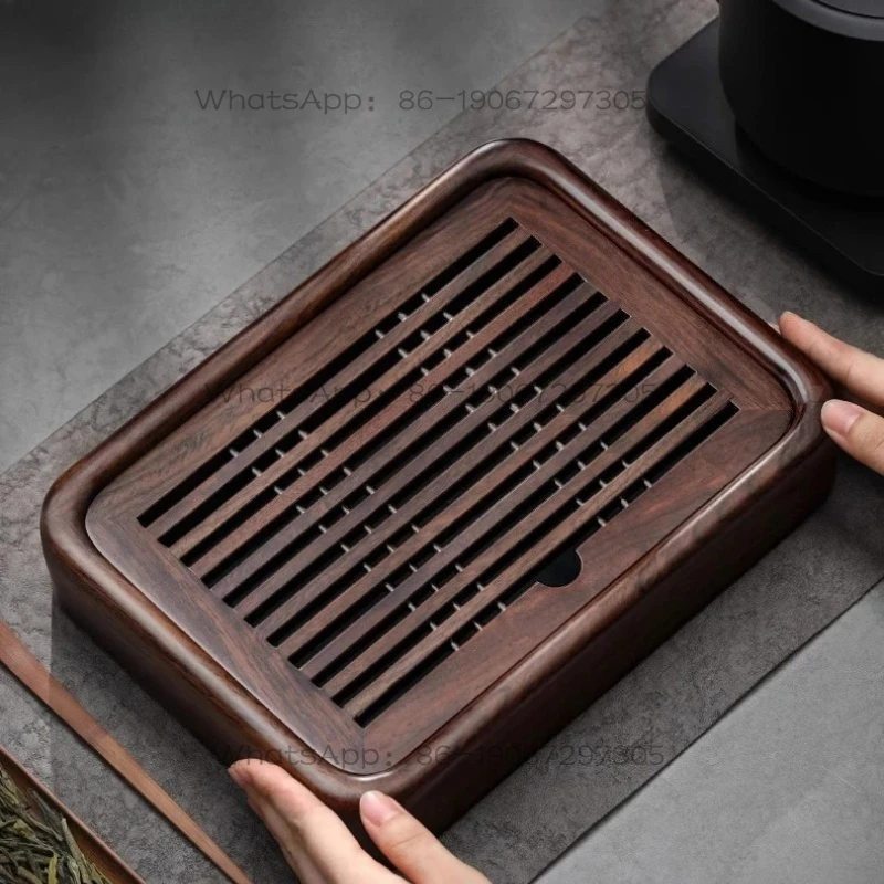 

Поднос для чая, бытовой маленький прямоугольный стол из массива черного сандалового дерева для сухого заваривания