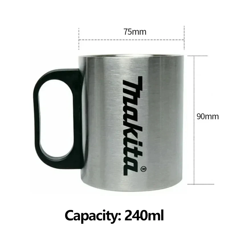 Makita KF00000020 Stainless Steel Coffee Mug Cup For DCM500 DCM501 Coffee Maker Tool Accessories Worksite Drinking Cup