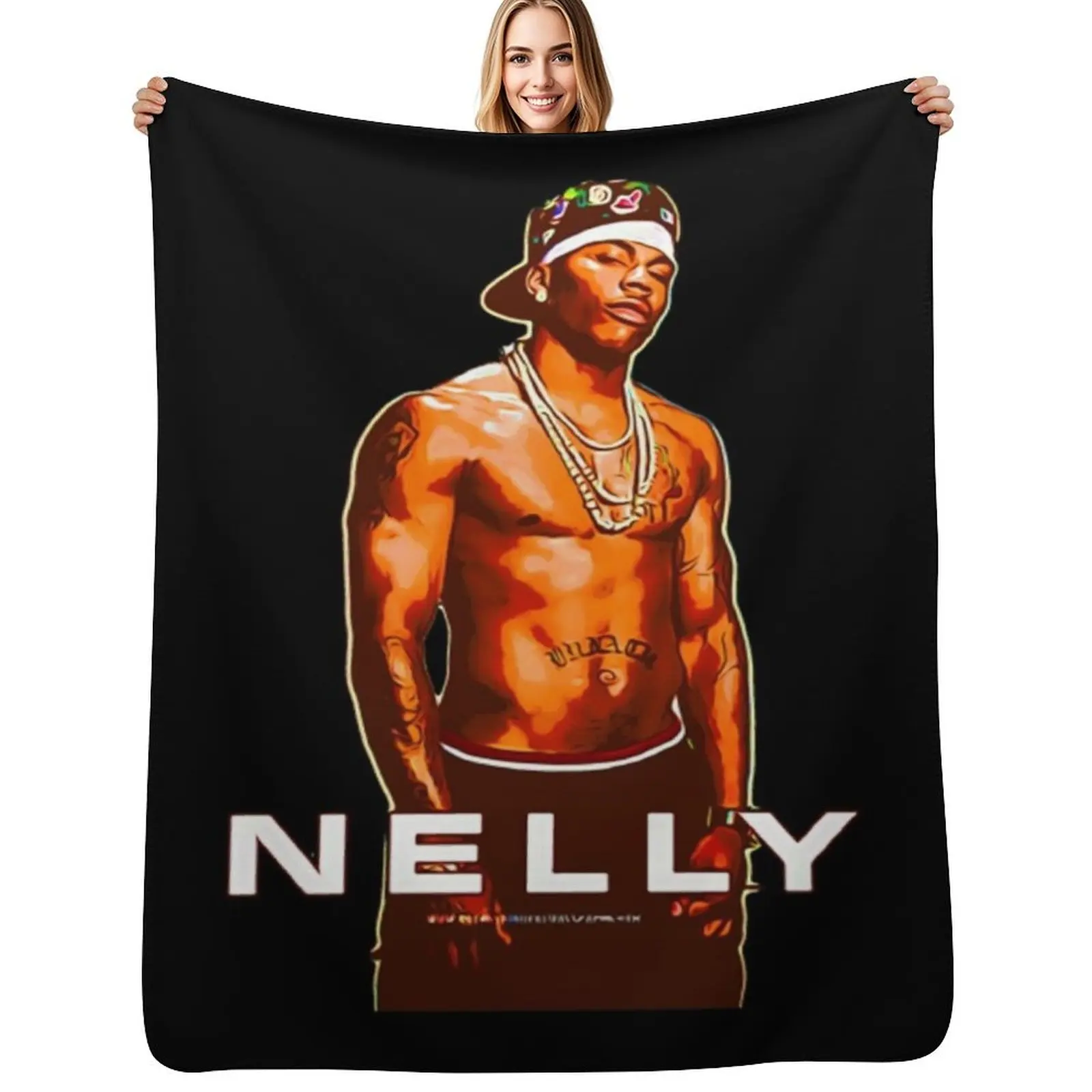 

nelly - Nelly Rapper Throw Blanket Custom Flannels For Baby valentine gift ideas Blankets