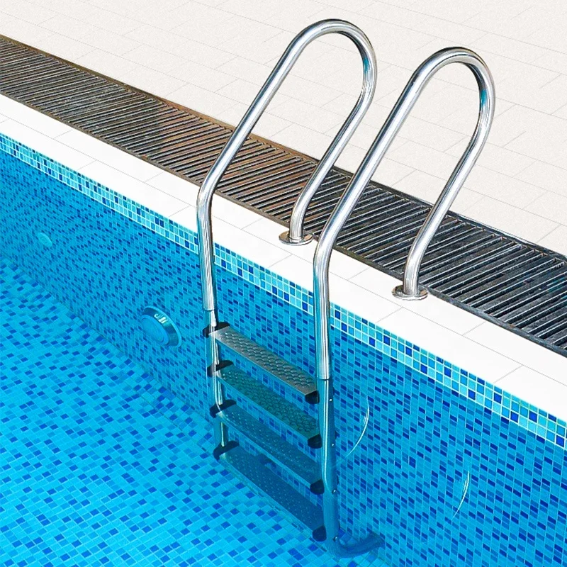 

Anti-Corrosion SS304 Stainless Steel Swimming Pool Ladder With Compact Step Build, For Independent Custom Outdoor Family Pool