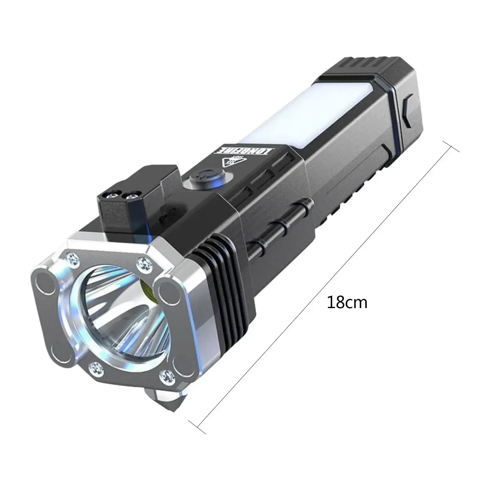 

Original brand new！Torch light LED and COB Car Window Breaker Safety with USB Cable Rechargeable Waterproof Flashlight Safety To