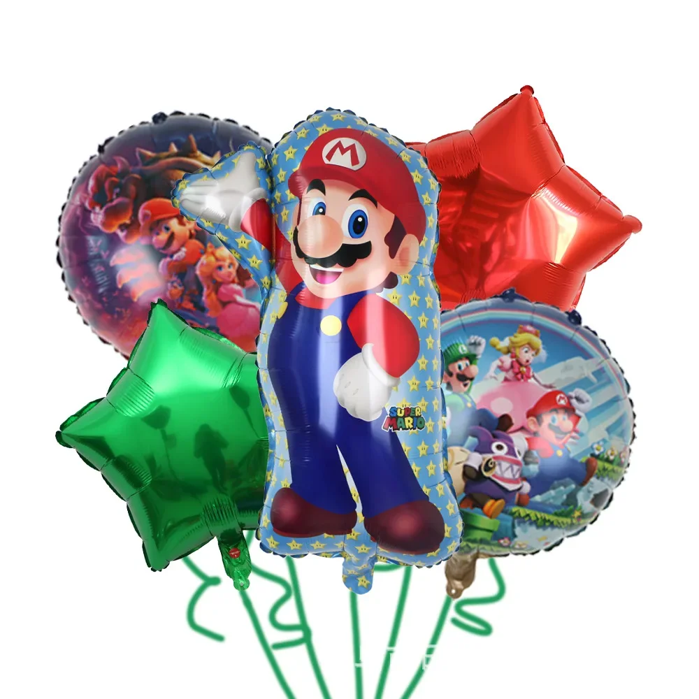 Cartoon Mario Game Thema Ballon Set Luigi Mario Peach Princess Aluminiumfolie Ballon Decoratie Verjaardag Speelgoed Bal Decoratie