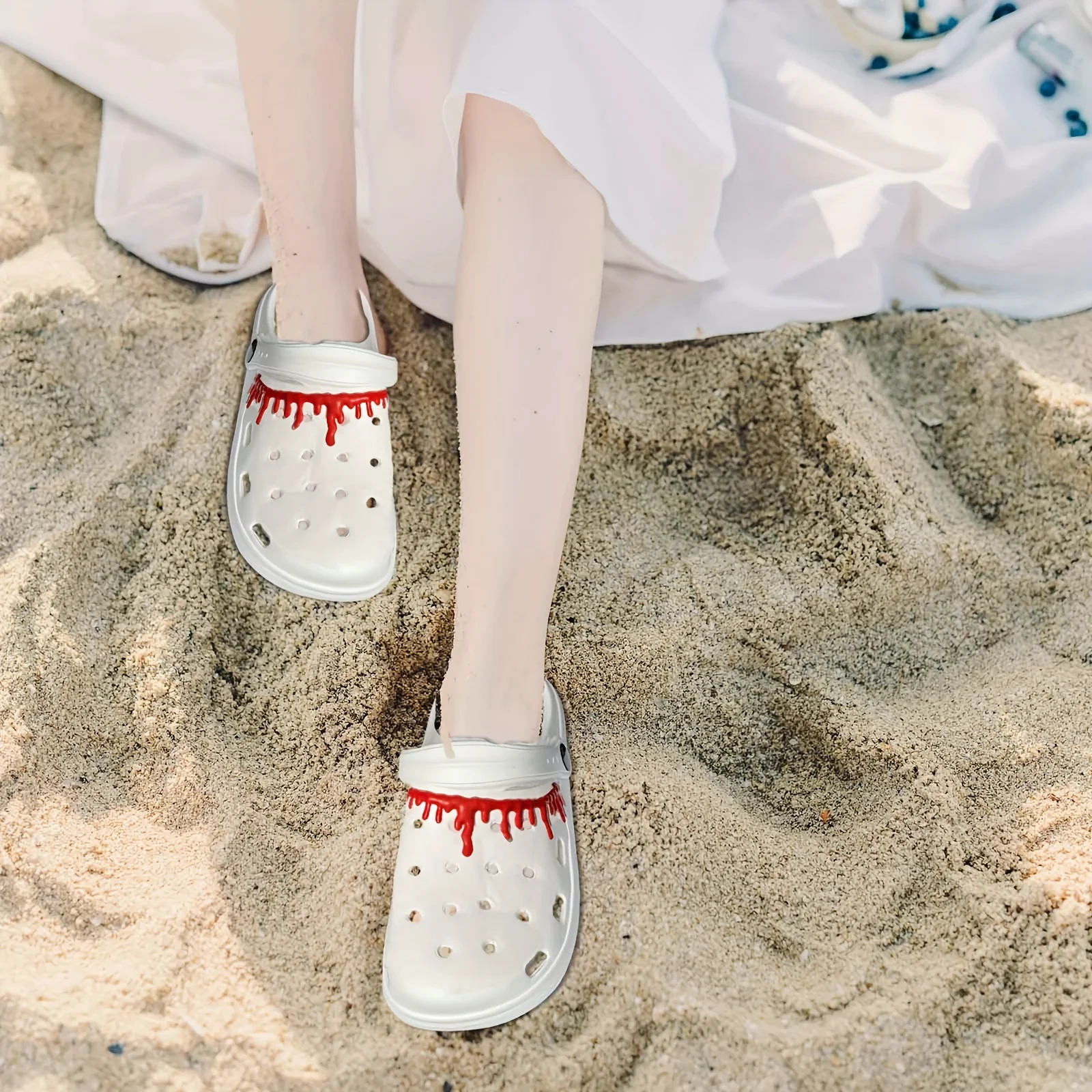 2pcs Blood Drip Chain Shoe Charm Is Specially Designed for Shoes and Is a Must-Have Item for Fashionistas to Create a Personaliz