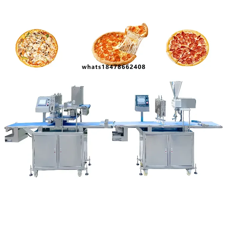 CE Certified High Efficiency 60-80pcs/min Automatic Industrial Frozen Pizza Base Making Machine Cheese Pizza Production Line