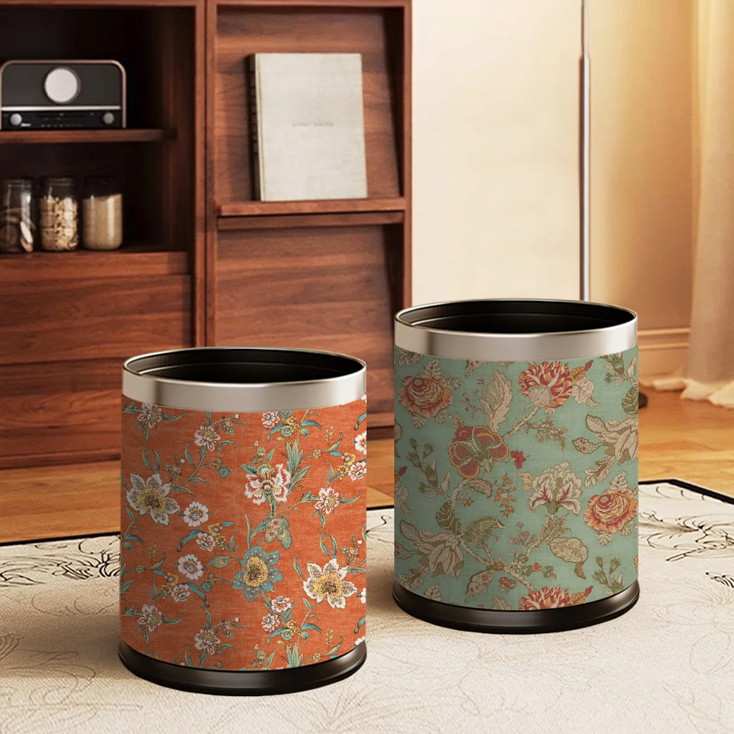 

Большая универсальная корзина для мусора в американском стиле, высокая емкость, для кухни, спальни, гостиной, ванной комнаты, для домашнего использования