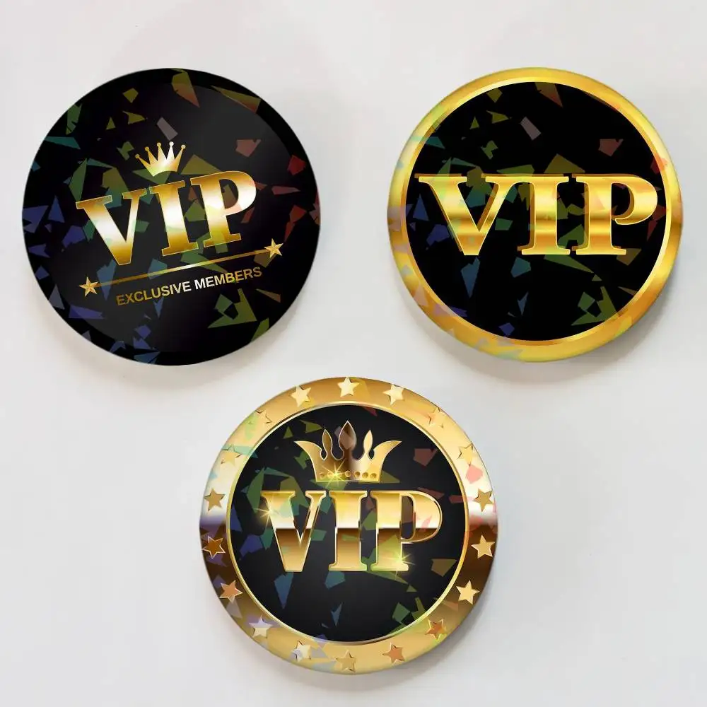 Fashion VIP Cosplay Costume Badge Laser process Pin  Tinplate Brooch  Anime Prop Xmas Gift