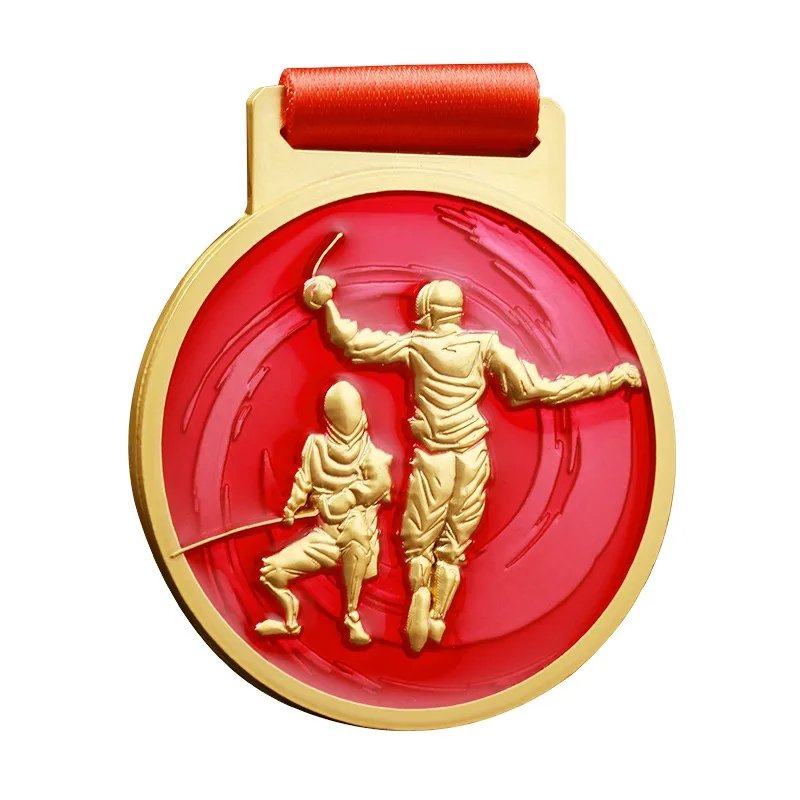 

Fencing MEDALS Customized Fencing Games Metal Gold MEDALS Listing Children's Student Fencing Event Cards