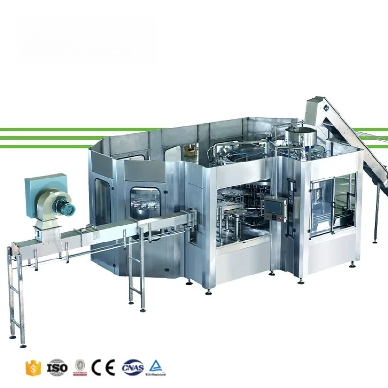 Small Bottle 3 in 1 Automatic Carbonated Soft Drink Filler with Washing and Capping for CSD Plant Custom