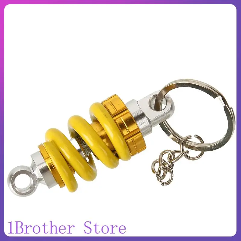 Aluminum Alloy Shock Absorber Key Ring - Stylish Automotive Front Strut Pendant for Cars & Scooters