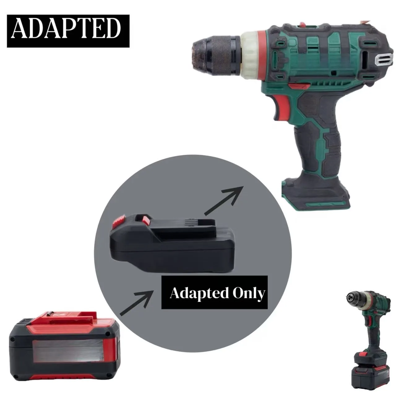 

Преобразователь адаптера для аккумулятора OZITO 18 В в инструменты PARKSIDE Lidl X20v r (инструменты и аккумулятор в комплект не входят | ）