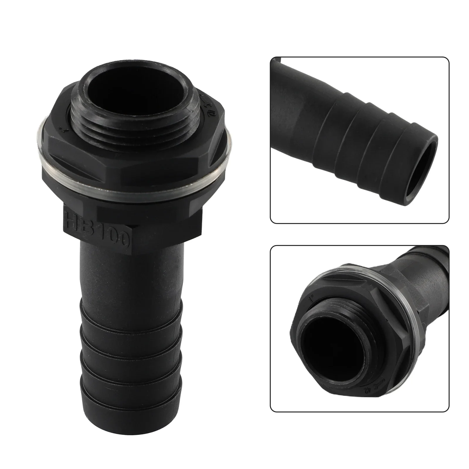 

3/4'' BSPM Thread IBC Tank/water Tank Outlet To 1" Barb Waterbutt Overflow Connector With Nut And Washer 1in Overflow Pipe