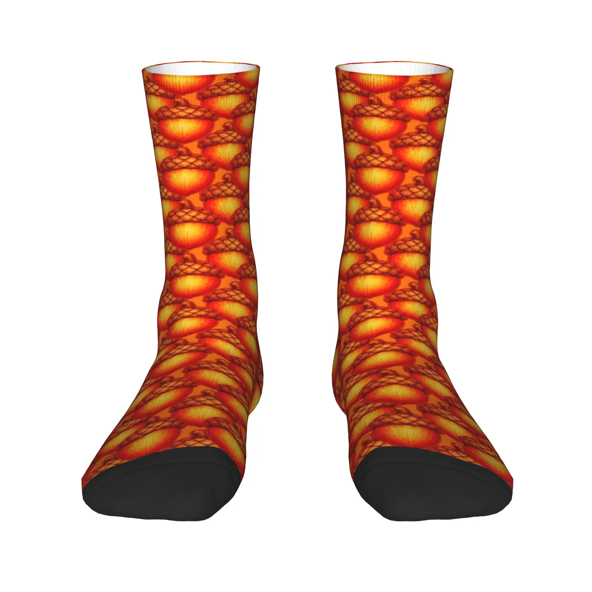 Acorn Cartoon Autumn Nut Fall Plant Nature Decor Glowing Stockings Leisure Socks Autumn Non-Slip Socks Couple Cycling Soft Socks