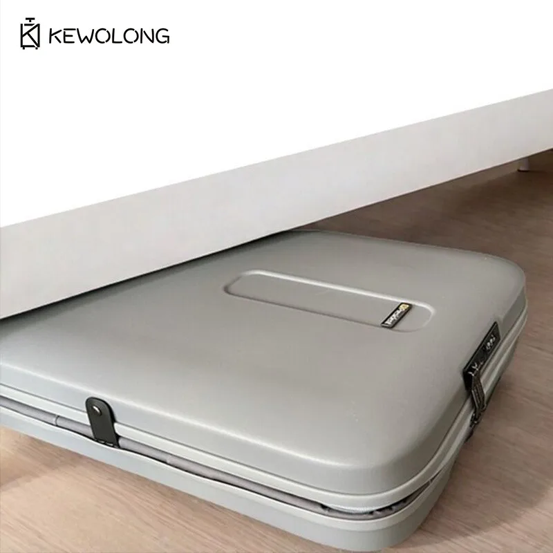 Foldable Carry On Luggage 20 24 Inch Durable Travel Suitcase with Spinner Wheels Combination Lock PP Trolley Case