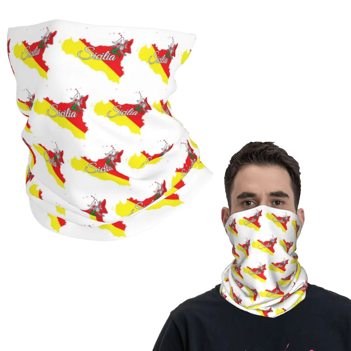 

Карта Сицилий Триакрии Сицилийская гордость бандана на шею маска с принтом шарф многофункциональная повязка на голову унисекс для взрослых дышащая