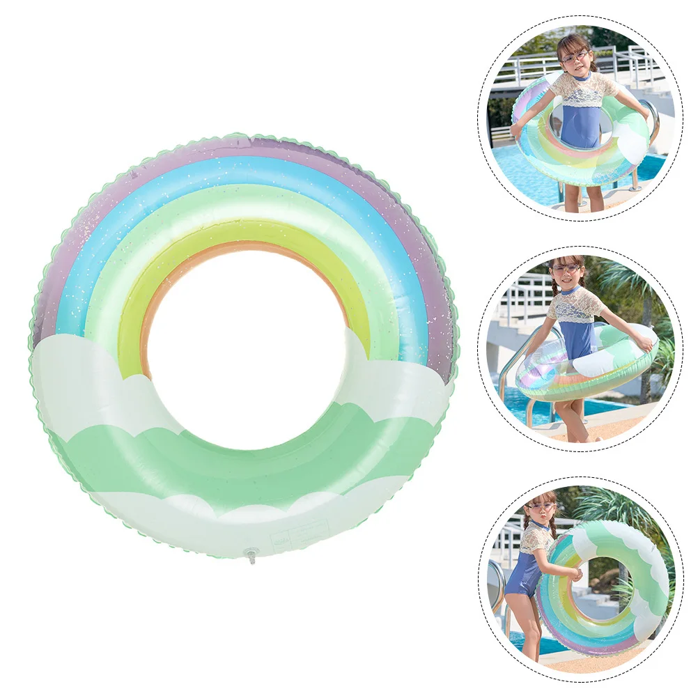 Floating Swimming Ring Premium PVC Safe for Smooth Interior Inflatable Pool Tube for Summer Outdoor Water Play Beach
