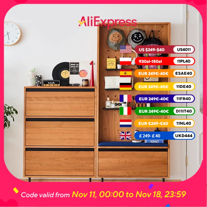 

Italian Style Shoe Cabinet Wooden Nordic Tall Entryway Salon Shoe Rack Living Room Organizer Szafka Na Buty Furniture Home